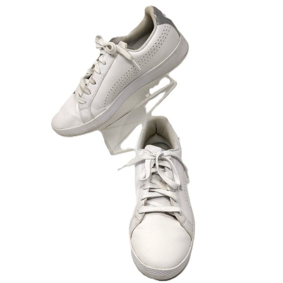 Puma Womens White Smash Sneakers Perforated 8.5 in box - Picture 14 of 16